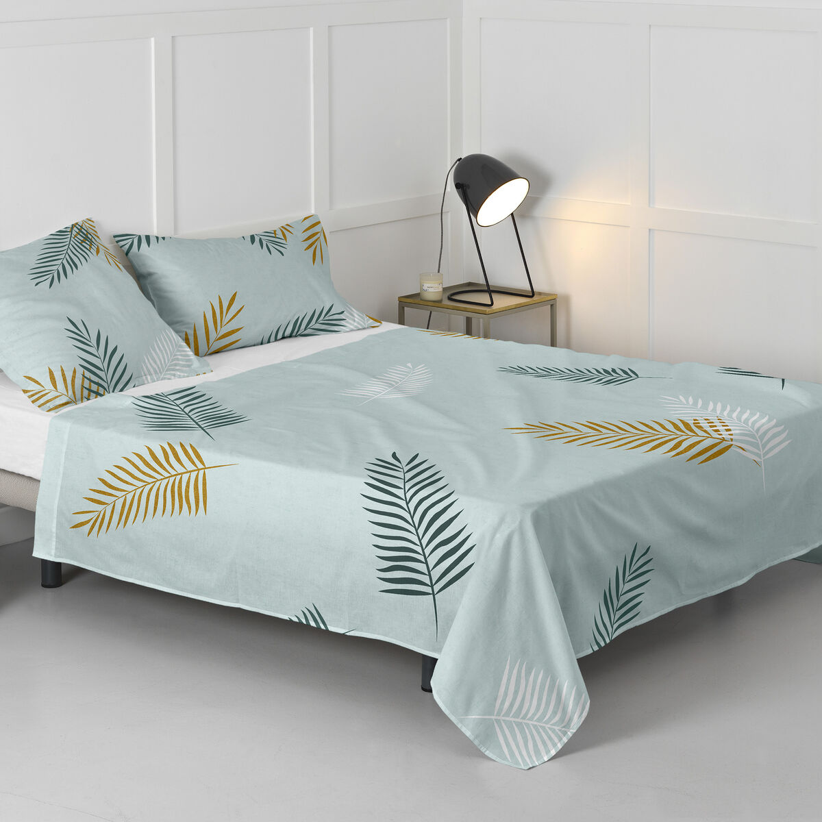 Lençol de cima HappyFriday Blanc Foliage Mint Multicolor 240 x 270 cm